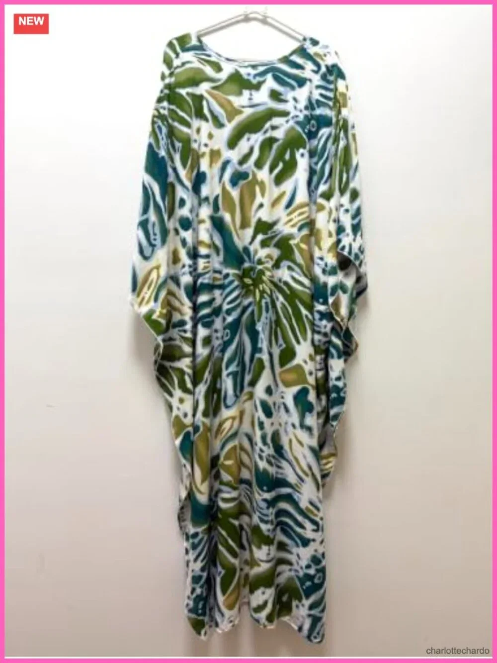 Hand Woven V Neck Swim Coverup Caftan Dress Rayon Cotton Kaftan Plus Size